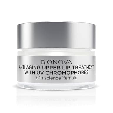 BIONOVA Anti-Aging Upper Lip Treatment with UV Chromophores - Reduce Mild to Deep Vertical Lines, Wrinkles, and Fine Lines and Retain Skin Firmness - Coconut Scent - 0.5 oz