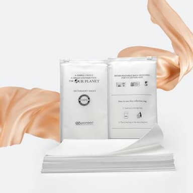 PROMEED Silk Detergent Sheets, Unscented for Delicates, Eco-friendly Plastic Free Non-sentizizing Gentle Silk Wash, Space Saving Easy to Carry, Ocean (30 Sheets, 60 Loads)