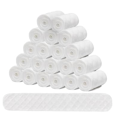 DAWNBOX Bra Sweat Liners/Tummy Liners for Sweat Rash 20Pcs, Absorbent Sweat Pads, Cotton Bra Liners for Sweat Rash Plus Size for Women & Men, Bra Liners to Absorb Sweat Under Breasts (19.7x3 in)