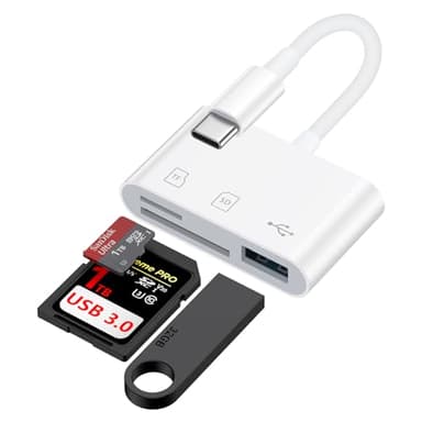 USB C SD Card Reader for Samsung Galaxy S25 S24 FE Ultra S23 S22 S21,High Speed Type C Micro SD Memory Card Reader USBC to SD Card Reader Adapter for Google Pixel 9 Pro 8 7, iPhone 16 15 Pro Max/Plus