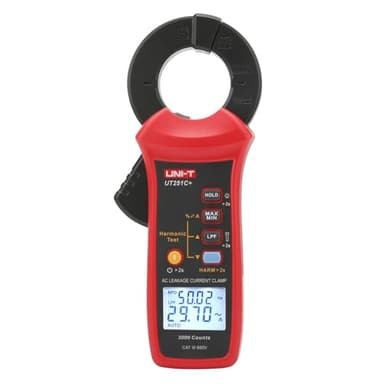 UNI-T UT251C+ Digital AC Leakage Current clamp Meter,1uA Resolution,3mA-60A,Φ1.5inch/40mm,3000 Counts Micro Current Tester AC Leak Current Pliers,with Bluetooth LPF Measure Harmonic Test