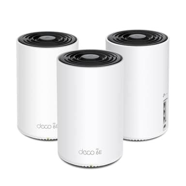 TP-Link Deco XE75 AXE5400 Tri-Band WiFi 6E Mesh System - Wi-Fi up to 7200 Sq.Ft, Engadget Rated Best Mesh for Most People, Replaces WiFi Router and Extender, AI-Driven Mesh New 6GHz Band, 3-Pack