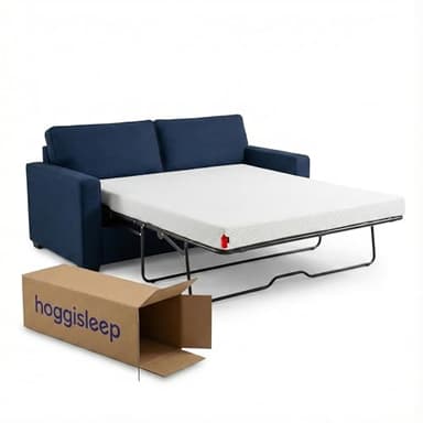 hoggisleep Queen, 4.5 Inch Sleeper Sofa Bed Mattress - 60x72, Aquasoft Memory Foam, Medium Firm, Breathable Diamond Soft Cover Fabric, Certified Only Safe Foams, Bed in a Box Mattress - Made in USA