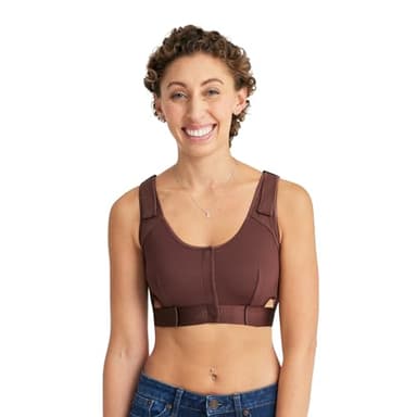 Care+Wear - Post Surgery Recovery Bra for Post Mastectomy (Chocolate, Medium) - Wearing After Mastectomy Surgery - Comfortable Post-Surgery Support - Breathable, Adjustable and Front Opening
