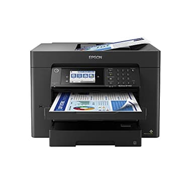 Epson Workforce Pro WF-7840 Wireless All-in-One Wide-Format Printer with Auto 2-Sided Print up to 13" x 19", Copy, Scan and Fax, 50-Page ADF, 500-sheet Paper Capacity, 4.3" Screen,Black