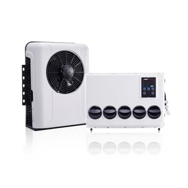 12V DC air conditioner, truck split air conditioner 9000btu, suitable for RVs, trucks, construction vehicles, campers, vans, trailers, RV ac units (12V)