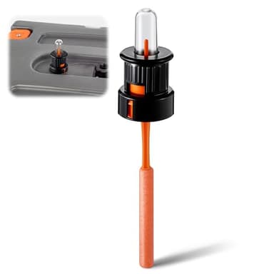1 Pcs RV Tote Tank Fill Gauge for Portable RV Dump Waste Tank – Attaches to Standard 3/4" Garden Hose, Allows Venting While Filling or Dumping, Prevents Overflow, Recreational Vehicle Accessorie