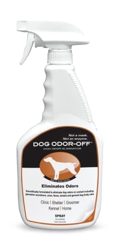 THORNELL Dog Odor-Off Pet Odor Eliminator Spray Bottle – Ready to Use Dog Carpet Cleaner – Dog Urine Carpet Cleaner for Home, Glandular Secretions, Feces Odors (22 Fl Oz)