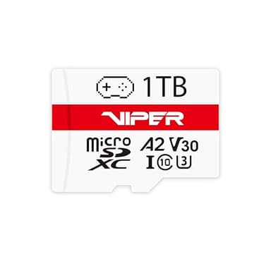 Patriot Memory Viper Gaming Series 1TB Micro SDXC V30 A2 UHS-I U3 4K UHD Memory Card PV1TBGM32MCX – Compatible with Nintendo Switch 1/Steam Deck/ASUS ROG Ally/GoPro/Insta360/DJI Cameras and Drones