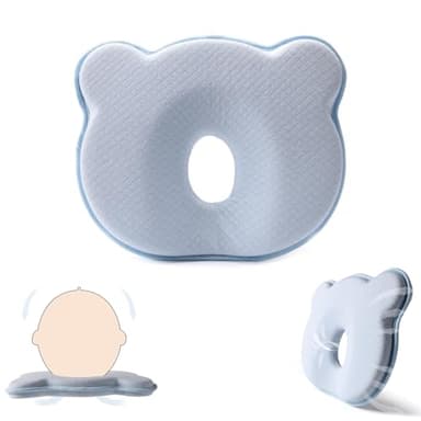 Yevclihds Baby Infant Support Cushion,Cute Cartoon Bear Soft and Cozy Pillow, Breathable Bedding Set for Infants (not Pillow)