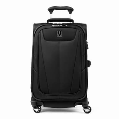 Travelpro Maxlite 5 Softside Expandable Luggage with 4 Spinner Wheels, Lightweight Suitcase, Men and Women, Black, Carry-on 21-Inch