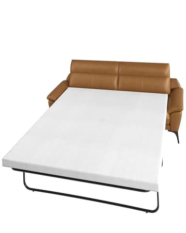 Zenzy Twin Sofa Bed Mattress Replacement, Memory Foam Topper Eliminates Metal Bar Feel, Folds with Your Couch, CertiPUR-US Certified, Washable Cover, Fit 72" x38”, Space-Saving Comfort for Dorms, RVs