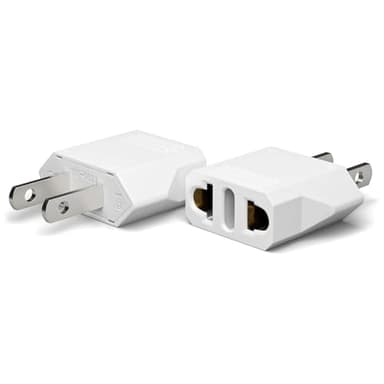 European to US Plug Adapter, Unidapt EU to US Adapters, Europe to USA Plug Adaptor, 220V to 110V Plug Pin Converter, Travel Adapters European to American, Canada, Mexico, Type A, 2-Pack