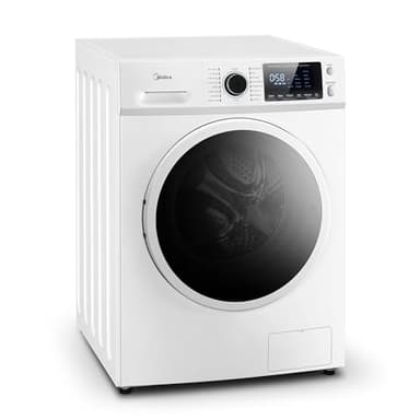 Midea 24 Inch All-in-One Front Load Washer Dryer Combo, 2.7 Cu.ft 26lbs Ventless Full-Automatic Washing Machine with Steam Care, Overnight Dry, 1400 RPM 16 Wash Cycles, White