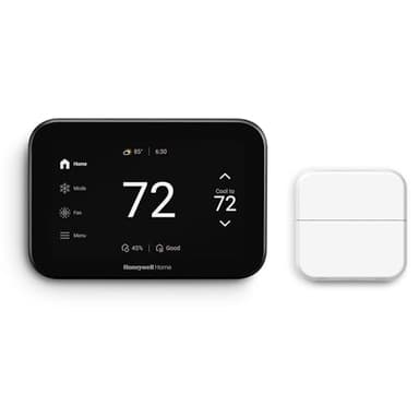 Honeywell Home X8S Smart Thermostat with Room Sensor, Video Doorbell Compatibility, IAQ Control, and Customizable Touchscreen Display, Black