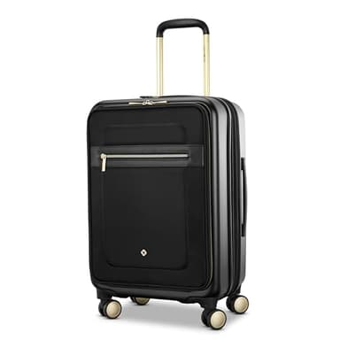 Samsonite Mobile Solutions 2 Carry-On Luggage, Expandable Spinner Suitcase with Laptop Compartment, TSA Lock, Lightweight Travel Bag with Dual Spinner Wheels & WetPak Storage, Black