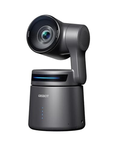 OBSBOT Tail Air NDI Streaming Camera 4K, AI Tracking PTZ Camera with Intelligent APP, Gesture Control, HDMI/USB-C/Wireless Webcam, Video Camera Live Stream for YouTube, Church, Worship, Creator, etc.