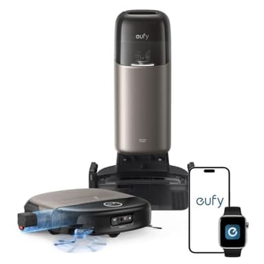 eufy Robot Vacuum Omni S2 and Mop Combo, 99.99% Germ Removal, HydroJet™ 2.0 Always Self-Cleaning Roller Mop, 30,000 Pa Fade-Free Suction, 5-Layer Filtration, 68-Days Self Emptying, Fragrance Diffuser