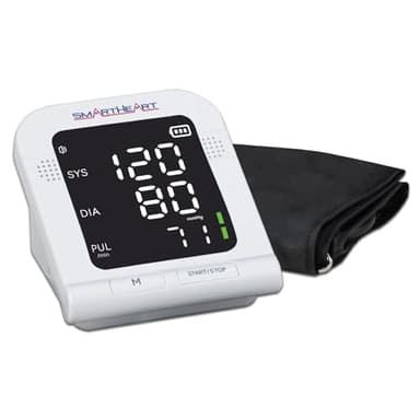 SmartHeart Blood Pressure Monitor | Wide-Range Upper Arm Cuff | Audible English Spanish Instructions and Results for Visually Impaired | 199-Reading Memory