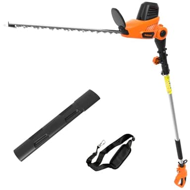 GARCARE Electric Hedge Trimmers, Corded 4.8A Pole Hedge Trimmer with 18 inch Laser Cut Blade
