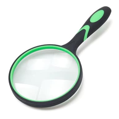 Large Magnifying Glass 10X Handheld Reading Magnifier for Seniors - 100MM 4INCHES Real Glass Magnifying Lens for Book Newspaper Reading, Insect and Hobby Observation, Science (Green)