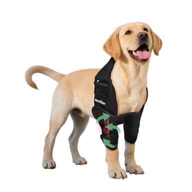 HAPPYHAO Adjustable Dog Elbow Brace with Shoulder Support,Dog Front Leg Brace for Torn Ligaments, Arthritis,Post-Operative Rehabilitation, Pressure Sores(Both Leg,L)