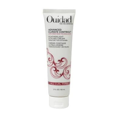 Ouidad Advanced Climate Control Styling Cream, 2 fl oz, Featherlight Curl Cream for Curly Hair, Shiny, Hydrated & Frizz-Free Curls, Sulfates, Parabens & Cruelty-Free Curly Hair Products