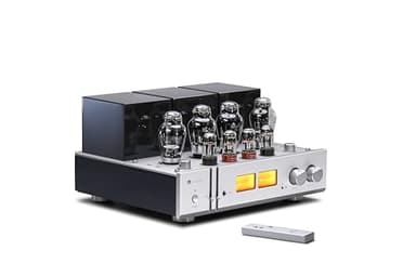 Muzishare X9 Stereo Tube Amplifier with Remote Control,Single-Ended Class A, 300B Tubes, Built-in MM Phono Stage, Power AMP, 6.5mm Headphone Output,ac115 and AC230 Switchable