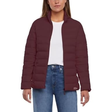 Eddie Bauer Women's Down Packable Jacket (US, Alpha, Medium, Regular, Regular, Red)