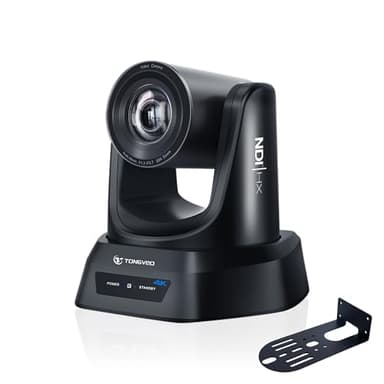 TONGVEO 4K NDI PTZ Camera AI Auto-Tracking 20X Optical Zoom HDMI IP Live Streaming SDI USB3.0 PoE LAN Supports for Church Worship Event Video Conference YouTube OBS vMix Zoom Teams and More