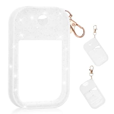 Giramika Silicone Case Compatible with Touchland Hand Sanitizer Spray, Protective Case for Spray 1FL. OZ (Sparkling White(1PCS))