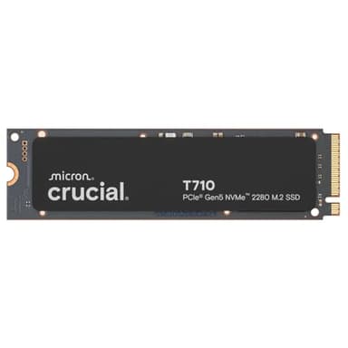 Crucial T710 PCIe Gen5 NVMe 4TB SSD, Up to 14,900 MB/s, Laptop & Desktop Compatible (PC), for Creatives and Hardcore Gamers, Solid State Drive, Includes 1Mo Adobe CC – CT4000T710SSD8-01