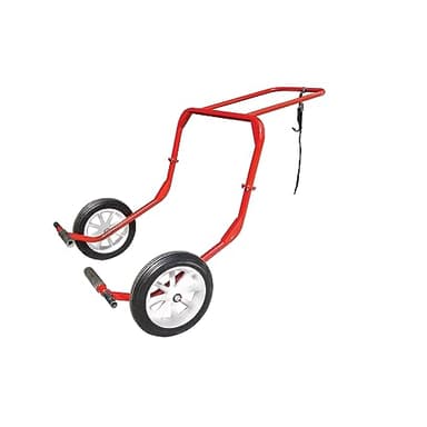 Extreme Max 5800.1049 Monster Snowmobile Dolly M2, Red - Extra Wide Snowmobile Lift with Adjustable Lift Bars, Heavy-Gauge Steel Construction