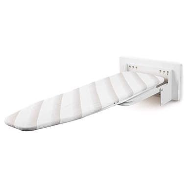 MYOYAY Wall Mounted Ironing Board 12 x 37 Inch Space-Saving 180° Swive Fold Away Ironing Board with Heat Resistant Cover for Home House Held Laundry with Manual，White