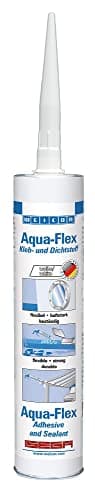 WEICON Aqua-Flex | Waterproof Sealant & Adhesive for Underwater Use | 10.5 oz Cartridge | Bonds Wet Surfaces | Flexible & Paintable (White, 10.5oz)