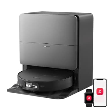 roborock Saros 20 Sonic Robot Vacuum and Mop, 36,000Pa Suction, 3.46 in Double-Layer Threshold, Reactive AI 3.0 Obstacle Recognition, 212°F Hot Water Wash, Zero-Tangling, 3.14’’ Ultra Slim, Black