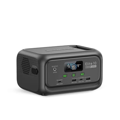 BLUETTI Elite 10 Mini Portable Power Station, 128Wh LiFePO4 Battery with 200W AC Outlet, Flight-Approved Power Bank for Travel, Fast Recharge Solar Generator for Camping & Outage Emergency Backup