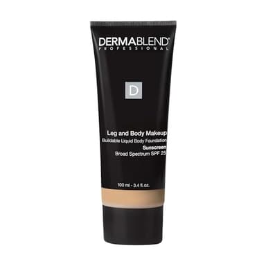 Dermablend Leg and Body Makeup Foundation with SPF 25, 20N Light Natural, 3.4 Fl. Oz.
