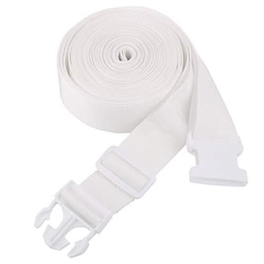LIAULIADLL White Strap for Twin Beds/Twin to King Bed Strap/Twin Bed Connector/Twin Bed Joiner for Converting Twin to King or Twin XL to King – 33ft Long Bed Connector Strap with Adjustable Buckle