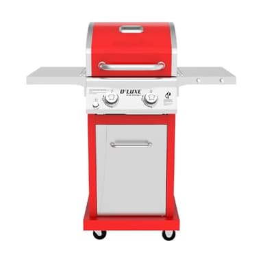 Nexgrill Deluxe 2-Burner Gas Grill with 401 SQ In Grate, 28000 BTUs, Stainless Steel Control Panel & Foldable Side Table, Propane BBQ Grill for Outdoor Cooking, Patios, Backyards and More - 720-0864R