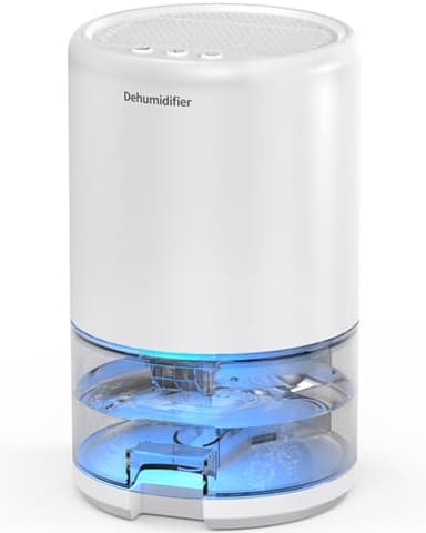 Dehumidifier, 35 oz Small Dehumidifiers for Home, Bathroom, Bedroom, Rooms, Ultra-Quiet with Sleep Mode, 7 Color Lights & Auto Shut Off, Compact & Portable for Closet, RV, Basement, Energy Saving
