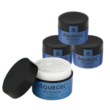 Aquegel Multi-Pack (Qty 4) Nasal Moisturizer (Original), 12-Hour Nasal Moisture Relief, Water Based Nose Gel, Oxygen Therapy, Dry Nose, Nasal Dryness, Nosebleeds, Cannula, CPAP. Saline Nasal Gel