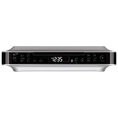 iLive Bluetooth Under Cabinet Radio (FM) CD Player and MP3 Player, Bluetooth, USB, AUX in, MP3, CD, Music System with Kitchen Timer, Digital Clock, with Remote Control IKBC384SMP3U