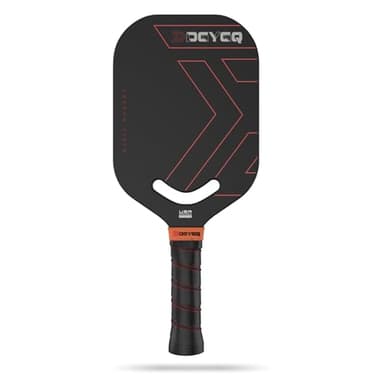 DGYGQ Pickleball Paddles, Edgeless Carbon Fiber Pickleball Paddle with a 13mm Polypropylene Honeycomb Core, Increased Power for Ultimate Spin & Consistency (Red)