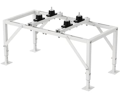 Anmakou Mini Split Stand Adjustable Mini Split Ground Stand for 9000-12000 BTU Ductless Air Conditioners Heat Pumps Heavy Duty AC Stand Floor Mount Mini Split W/ 400LBS Load Capacity (White)