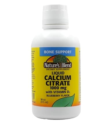 Liquid Calcium Citrate 1000mg with D3 16 fl oz Liquid Blueberry