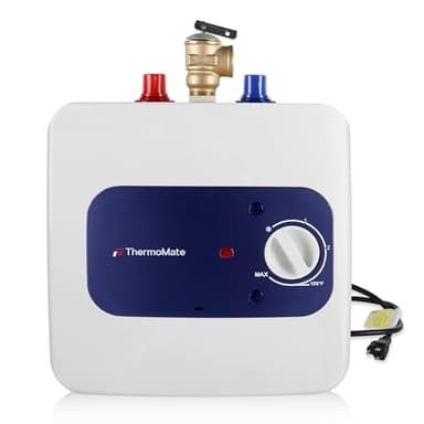 ThermoMate Mini Tank Water Heater Electric, 1.32 Gallons Small Under Sink Water Heater for Point of Use Instant Hot Water 110V 120V, Wall or Floor Mounted, UL Listed ES150