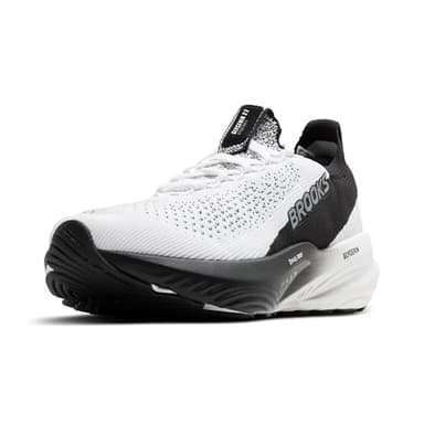 Brooks Women’s Glycerin Stealthfit 22 Neutral Running Shoe - White/Grey/Black - 8 Medium