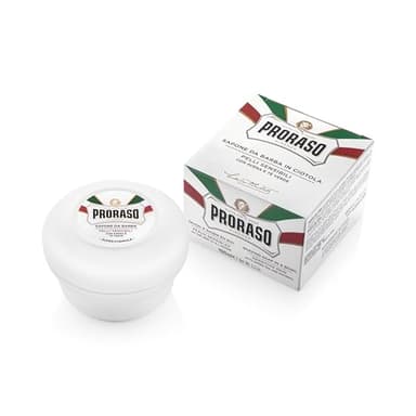 Proraso Shaving Soap - Oatmeal & Green Tea - Nourishing & Gentle Formula Shave Soap in a Bowl for Sensitive Skin - Premium Italian Shaving for Men - 5.2oz