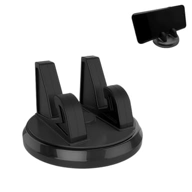 Titwaye Dashboard Cell Phone Holder, 360-degree Rotation Dashboard Mobile Phone Holder, Silicone One-hand Operation Dash Smartphone Mount, Universal for Most Cars, Trucks, Vans, SUVs (Black)